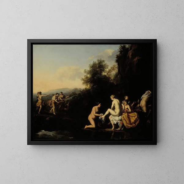 Diane et les nymphes au bain - Daniel Vertangen — gerahmtes Bild an der Wand