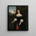Portrait de Dina Lems, épouse de Jan Valckenburgh - Daniel Vertangen — gerahmtes Bild an der Wand