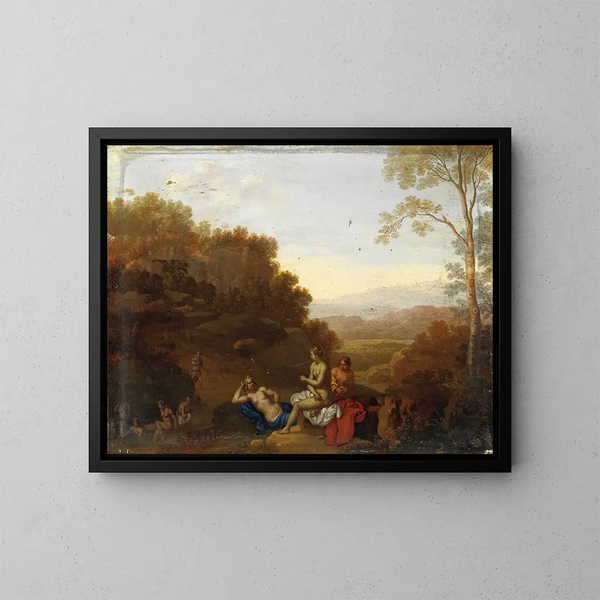 Das Bad der Diana - Daniel Vertangen — gerahmtes Bild an der Wand