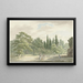 Spaziergänger auf einer Terrasse der Villa Conti in Frascati - Daniël Dupré — gerahmtes Bild an der Wand
