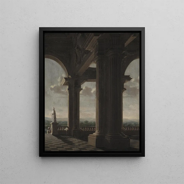 Architekturstück - Daniël de Blieck — gerahmtes Bild an der Wand