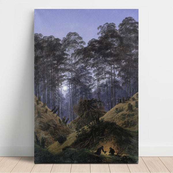 Dans la forêt au clair de lune - Caspar David Friedrich | Reproduction Tableau Décoration murale affiche copie
