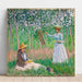 Im Wald von Giverny: Blanche Hoschede an ihrem Staffelei mit Suzanne Hoschede beim Lesen - Claude Monet
