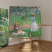 Im Wald von Giverny: Blanche Hoschede an ihrem Staffelei mit Suzanne Hoschede beim Lesen - Claude Monet