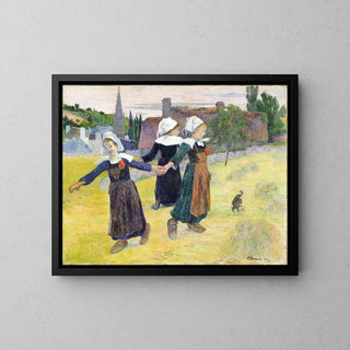 Bretonischer Tanz der Mädchen in Pont Aven von Paul Gauguin