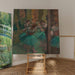 Reproduktion des Gemäldes Tänzerinnen, Rosen und Grüne - Edgar Degas