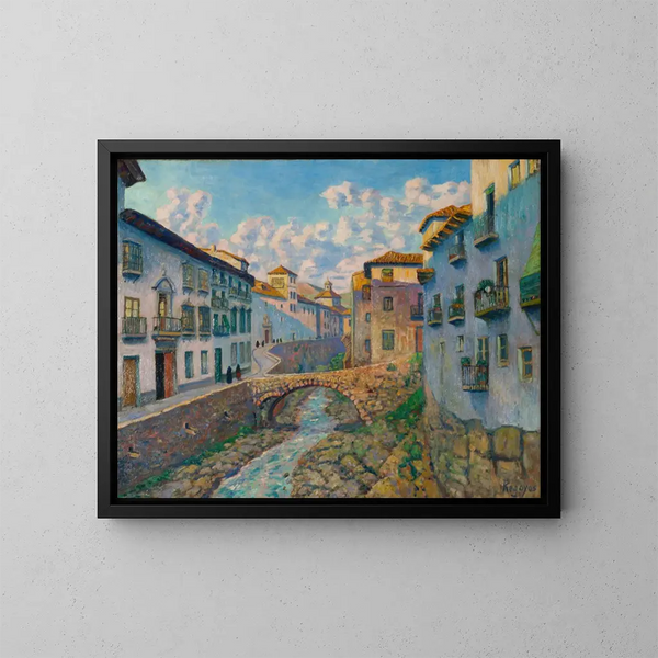 Le Darro - Darío de Regoyos — gerahmtes Bild an der Wand