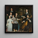 David Leeuw mit seiner Familie - Abraham Lambertsz van den Tempel — gerahmtes Bild an der Wand