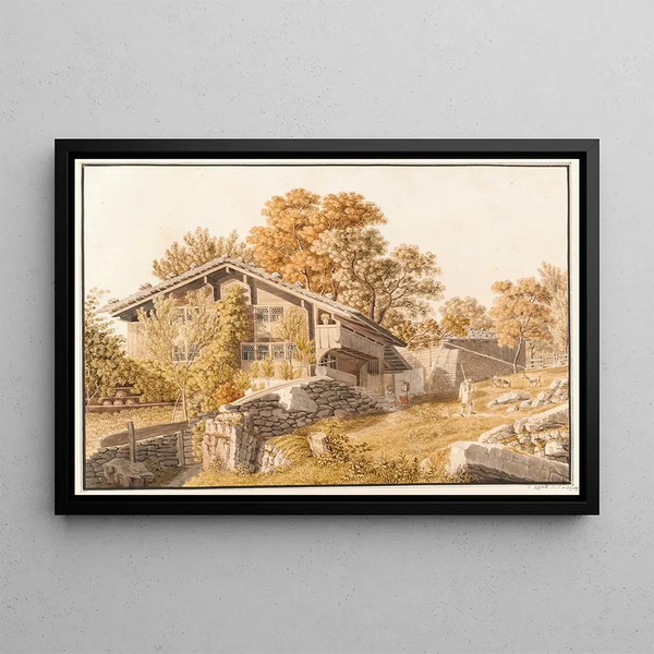 Ferme uranaise - David Alois Schmid — gerahmtes Bild an der Wand
