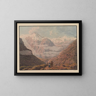 Ansicht aufgenommen bei der Durchfahrt des Furka, Kanton Uri - David Alois Schmid — gerahmtes Bild an der Wand