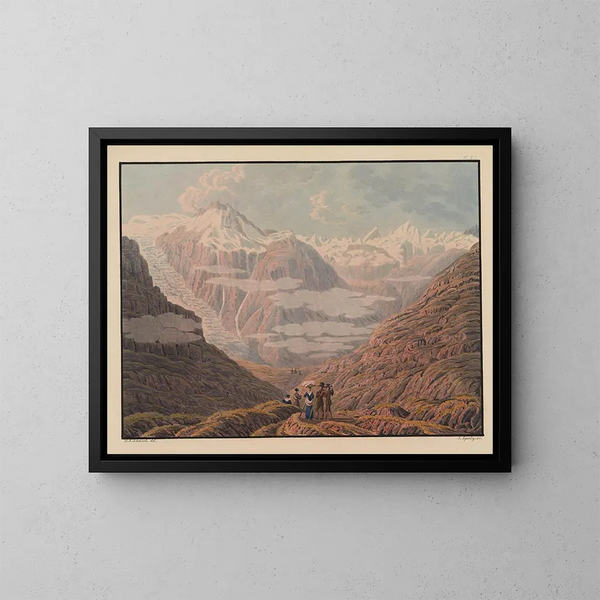 Ansicht aufgenommen bei der Durchfahrt des Furka, Kanton Uri - David Alois Schmid — gerahmtes Bild an der Wand