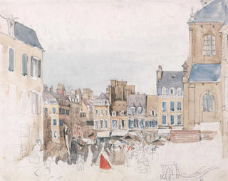 Ein französischer Markt - David Cox — Ansicht des Kunstwerks