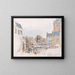 Ein französischer Markt - David Cox — gerahmtes Bild an der Wand
