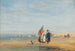 Strand von Calais mit Garnelenfischern und einem Hund - David Cox — Ansicht des Kunstwerks