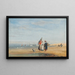 Strand von Calais mit Garnelenfischern und einem Hund - David Cox — gerahmtes Bild an der Wand