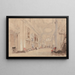 Bibliothek lange im Palast von Blenheim - David Cox — gerahmtes Bild an der Wand