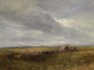 Reisende in einer Landschaft - David Cox — Ansicht des Kunstwerks