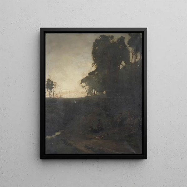 Warten auf die Dunkelheit - David Farquharson — gerahmtes Bild an der Wand