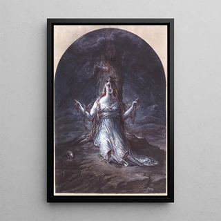 David Humbert de Superville - Mary Magdalene sitting at the foot of the cross.webp