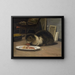 Der Katze im Atelier - David Jacobsen — gerahmtes Bild an der Wand
