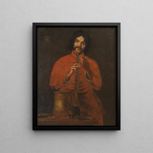 Hinric Hasenberger der Hofnarr - David Klöcker Ehrenstrahl — gerahmtes Bild an der Wand