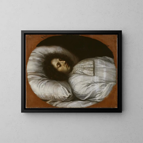 Charles XI auf seinem Sterbebett - David Klöcker Ehrenstrahl — gerahmtes Bild an der Wand