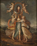 Drei allegorische Figuren mit dem Porträt von Karl XI. von Schweden - David Klöcker Ehrenstrahl — Ansicht des Kunstwerks