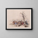 Äthiopische Sklaven, die sich in Korti, Nubien, ausruhen - David Roberts — gerahmtes Bild an der Wand