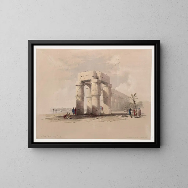 À Louxor, Theben, Oberägypten - David Roberts — gerahmtes Bild an der Wand