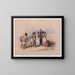 Gruppe der Nubier in Wadi Kardasey - David Roberts — gerahmtes Bild an der Wand