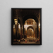 Innenansicht der Kathedrale von Pisa - David Roberts — gerahmtes Bild an der Wand