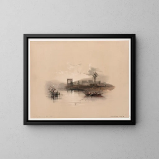 Île de Phil sur le Nil en Nubie - David Roberts — gerahmtes Bild an der Wand