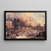 London, die Zerstörung einer Stadt - David Roberts — gerahmtes Bild an der Wand