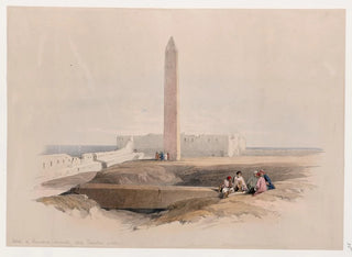 Obelisken von Alexandria, allgemein bekannt als Cleopatra-Säule - David Roberts — Ansicht des Kunstwerks