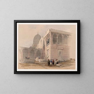 Eines der Gräber der Kalifen von Kairo - David Roberts — gerahmtes Bild an der Wand
