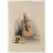 Reproduktion des Gemäldes Eine der beiden kolossalen Statuen Ramsès II. Eingang des Tempels in Luxor - David Roberts