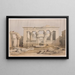 Portikus des Kalabsha-Tempels in Kalbishah - David Roberts — gerahmtes Bild an der Wand