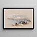 Pyramiden von Gizeh vom Nil - David Roberts — gerahmtes Bild an der Wand