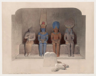 Heiligtum des Tempels von Abu Simbel in Nubien - David Roberts — Ansicht des Kunstwerks