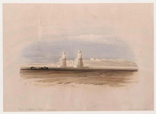 Statues de Memnon à Thèbes, 4 décembre 1838 - David Roberts — Ansicht des Kunstwerks