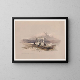 Tempel der Isis auf dem Dach des großen Tempels von Dendara - David Roberts — gerahmtes Bild an der Wand