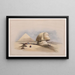 Der große Sphinx und die Pyramiden von Gizeh - David Roberts — gerahmtes Bild an der Wand