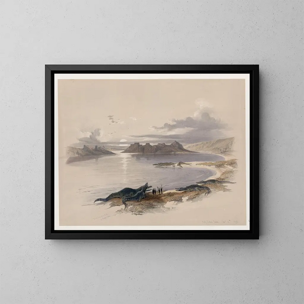 Wadi Dabod, Nubien, 16. November 1838 - David Roberts — gerahmtes Bild an der Wand