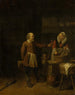 Ein Fleischer, der einer Frau ein Bier anbietet - David Ryckaert III — Ansicht des Kunstwerks