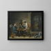 Eine Wacht-Szene mit Trictrac-Spielern im Vordergrund - David Teniers der Jüngere — gerahmtes Bild an der Wand