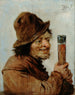 Ein Bauer, der ein Glas hält - David Teniers der Jüngere — Ansicht des Kunstwerks