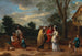 Ein elegantes Paar trifft eine Wahrsagerin - David Teniers der Jüngere — Ansicht des Kunstwerks