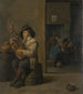 Spieler auf einer Dudelsack in einer Gaststätte - David Teniers der Jüngere — Ansicht des Kunstwerks