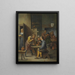 Personnages dans l'intérieur d'une taverne - David Teniers le Jeune — gerahmtes Bild an der Wand