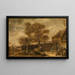 In den Hof des Bauernhofs - David Teniers der Jüngere — gerahmtes Bild an der Wand